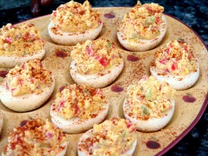 Hartstone Pottery deviled egg plate