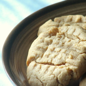 Peanut butter cookies on vintage Mikasa plate
