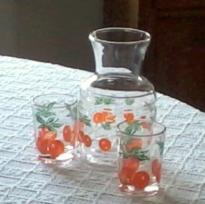 Federal orange juice glasses