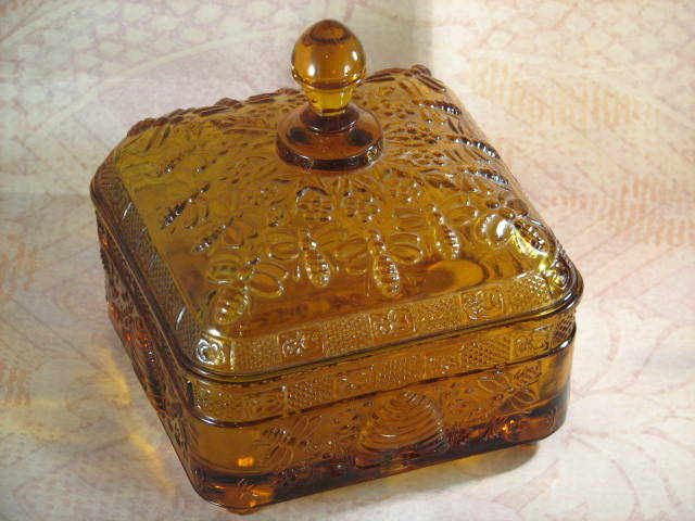 Tiara glass honey box Indiana