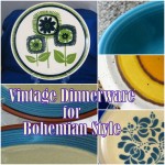 Bohemian style vintage dishes