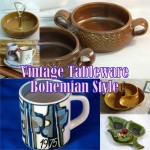 Bohemian style vintage tableware