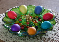 Indiana glass egg plate