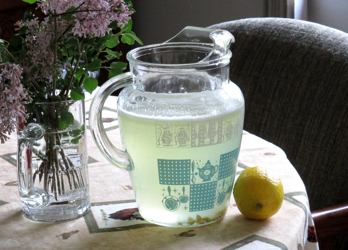 Vintage glassware pitcher for lemonade
