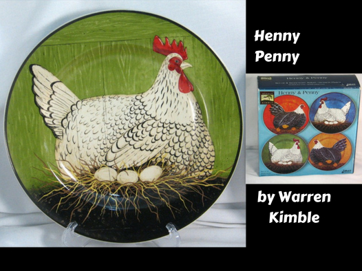 Chicken dinnerware by Warren Kimble