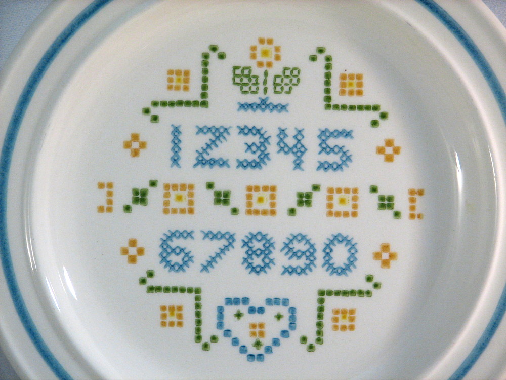 Homer Laughlin dinnerware Cross Stitch