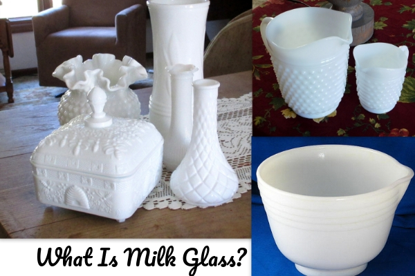 Vintage milk glass examples